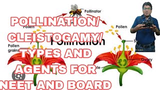 POLLINATION CLEISTOGAMY AGENTS TYPES FOR NEET BOARDAB ALL IS WELL [upl. by Norved]