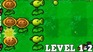 Plants vs Zombies DS  LEVEL 12  Walkthrough Guide Gameplay [upl. by Rorke]