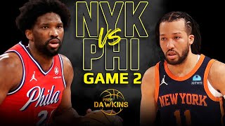 New York Knicks vs Philadelphia 76ers Game 2 Full Highlights  2024 ECR1  FreeDawkins [upl. by Asirrom161]