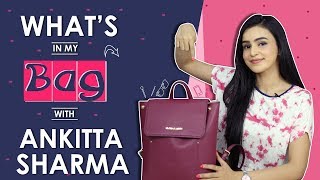 What’s In My Bag With Ankitta Sharma  Bag Secrets Revealed  India Forums [upl. by Eri702]