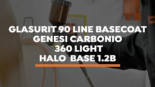 Glasurit 90 Line Basecoat  Genesi Carbonio 360 Light HALO Base 12B [upl. by Girish]