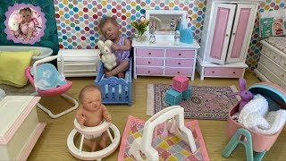 MINI REBORN NURSERY MAKEOVER for Silicone Babies Emma and Ellie [upl. by Zoha15]