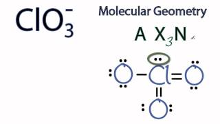 ClO3 Molecular Geometry  Shape and Bond Angles  Chlorate Ion [upl. by Pejsach]