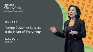 Putting customer success at the heart of everything—Safra Catz keynote  Oracle CloudWorld 2023 [upl. by Irik]