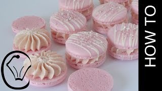 Easy Raspberry French Macarons  NO Resting by Cupcake Savvys Kitchen [upl. by Nnylyam688]