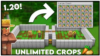 Minecraft Villager AFK Crop Farm 120121 Tutorial  Potato Wheat Carrot [upl. by Adnirod380]