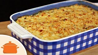 Gratinado de Bacalhau com Batatas e Creme Branco [upl. by Gnouhc]