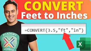 How to Convert Feet to Inches in Excel [upl. by Apeed370]