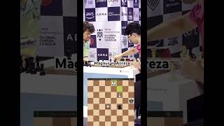 Magnus And Alireza Face Off At Global Chess League 2024 Chess  Shorts  Ytshorts  chessgame [upl. by Ellehs]