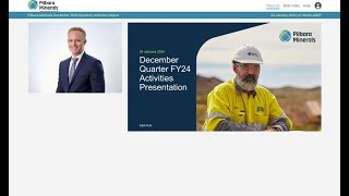 Pilbara Minerals December 2023 Quarterly Results Presentation [upl. by Malin255]