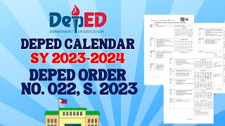 DEPED CALENDAR SY 20232024 [upl. by Kirit]