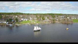 The Schooner Mary E Arrives at Maine Maritime Museum [upl. by Yanahs]