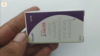 BidinT Eye Drop  Brimonidine Tartrate amp Timolol maleate Eye Drop  Bidin T Eye Drops Uses Benefits [upl. by Singband278]