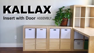 How to Assemble the IKEA Kallax Insert with Door [upl. by Eiralih908]