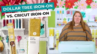 Dollar Tree Iron On Vinyl vs Cricut IronOn Vinyl [upl. by Palecek]