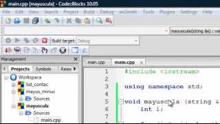 Programa simple C para convertir un string a mayúscula o minúscula [upl. by Anielram993]