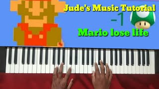 How to play Mario lose life on piano [upl. by Zoe]