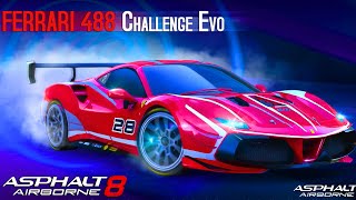 Asphalt 8 Ferrari 488 Challenge EVO Multiplayer Test Supercar Showdown [upl. by Nahtannhoj]