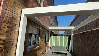 PERGOLA RETRACTIL BIOCLIMATICA ALUMINIO [upl. by Essa]