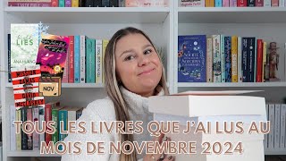 Tous les livres que jai lus au mois de novembre 2024 [upl. by Nelyaw13]