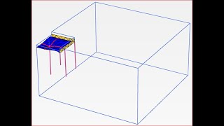 Plaxis 3D V20 Tutorial 1 Foundation in overconsolidated clay Case C PileRaft Foundation [upl. by Akalam]