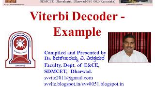 Viterbi Algorithm Viterbi Decoder with example [upl. by Nivrac1]