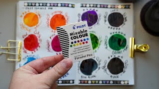 Swatching all the Pilot Mixable Colour Ink Cartridges [upl. by Medardas735]