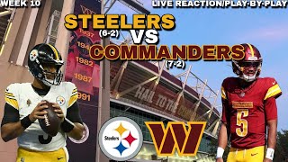 Pittsburgh Steelers vs Washington Commanders LIVE REACTIONPlaybyPlay [upl. by Cymbre]