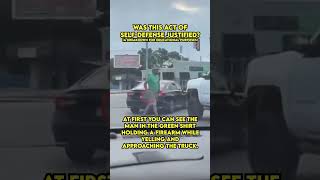 Did the truck driver in this road rage incident act in selfdefense Comment your thoughts below [upl. by Buddie]