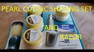 Pearl Classic Shaving Set with Pearl razor  Cinematic Recording [upl. by Akinehs]