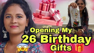 26 Birthday Gifts Unboxing 😍 🎁  Bharya Vlogs [upl. by Eryt]