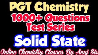 pgt chemistry test series  solid state  mcq of solid state  important questions of solid state [upl. by Hancock]