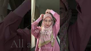 My favourite tutorial bawal printed simple and easy  2024 tutorialhijab tutorialbawal [upl. by Zuliram]