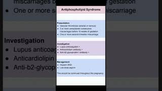 Antiphospholipid Syndrome [upl. by Ayotac626]