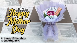 Buket Hari Ibu  Uang 10 Lembar amp Silverqueen [upl. by Dorweiler]