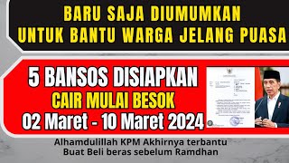 BARU SAJA DIUMUMKAN BANJIR BANSOS JELANG RAMADHAN CAIR MULAI BESOK SAMPAI TANGGAL 10 MARET 2024 [upl. by Farron]