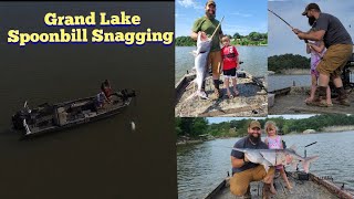 Grand Lake Spoonbill Snagging 3 fish  KOAM Outdoors Fishing [upl. by Laurence224]