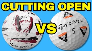 Cutting Open TP5 vs SpeedSoft Golf Balls TaylorMade [upl. by Alamac]