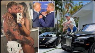 Jake Paul’s Life Beyond Boxing Dating a Speed Skater Lavish Puerto Rican Mansion amp Trump Supporter [upl. by Eibob]