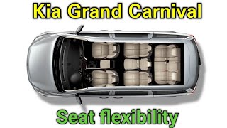 Kia Grand Carnival flexible seating arrangement 8 Seater [upl. by Remsen706]