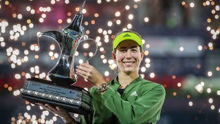 Highlights Garbiñe Muguruza beats Krejcikova for 2021 Dubai Duty Free Tennis Championships title [upl. by Aihk]