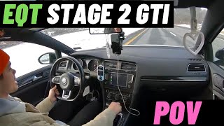 Highway Pulls In My EQT Stage 2 Tuned Vw Mk7 GOLF GTI [upl. by Eseryt]