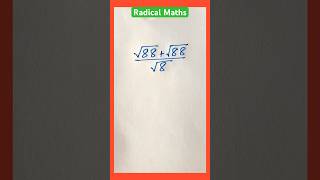 Radical Maths For competitive exams maths mathematics shorts [upl. by Ailati]