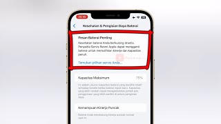 Cara Mengatasi iPhone Pesan Baterai Penting Kesehatan baterai Anda berkurang drastis [upl. by Eecart]