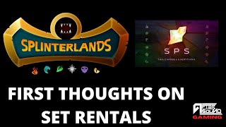 FIRST THOUGHTS ON SET RENTALS SPLINTERLANDS [upl. by O'Carroll]