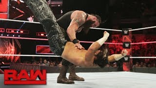 Matt Hardy vs Braun Strowman Raw Oct 9 2017 [upl. by Ahselrak317]