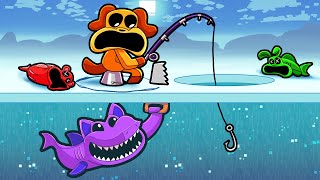 ICE FISHING SIMULATOR with CATNAP amp DOGDAY Roblox [upl. by Atilehs]