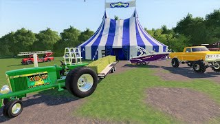 Using race tractor for hay ride at circus  Farming Simulator 19 [upl. by Jefferey]