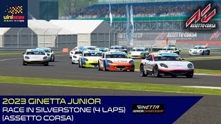 2023 Ginetta Junior  Race in Silverstone 4 laps  NEW SKINPACK Assetto Corsa [upl. by Steinberg830]