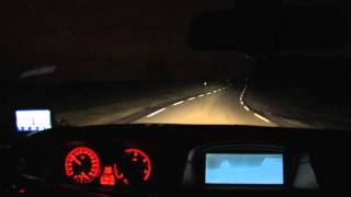 BMW BiXenon Adaptive Headlights cockpit view [upl. by Brelje]